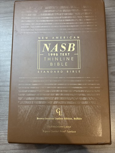 Nasb thinline bible genuine - thinline, bible,